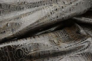 K1268-C SMOOTH SMOKY BLACK CROC