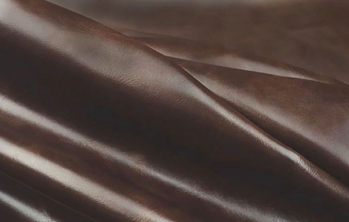 Picture showing the characteristics of a chocolate pull up leather hide