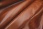 Close up picture of brandy aniline leather for upholstery