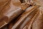 Picture showing the characteristics of a oak brown vintage leather hide