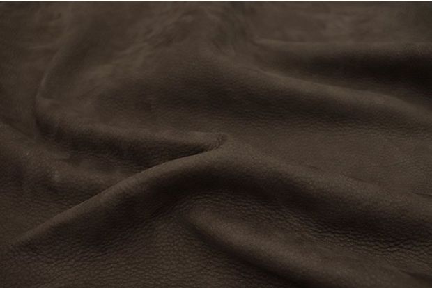 PICTURE OF DARK ESPRESSO BROWN NUBUCK LEATHER FOR UPHOLSTERY