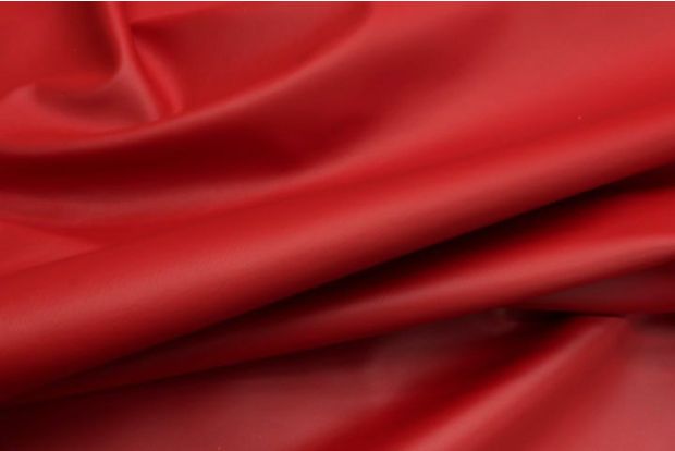 Picture of Italia Dark Red nappa leather for upholstery showing smooth grain.