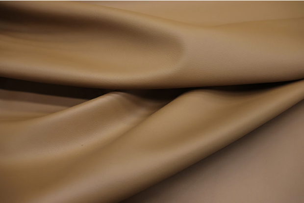 Picture of Italia Dark Khaki nappa leather for upholstery showing smooth grain