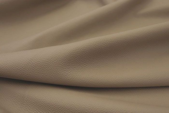 Picture showing the characteristics of rich taupe pebble grain genuine cowhide leather