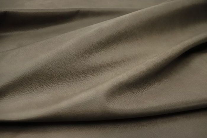Picture showing the characteristics of grey top grain leather hide