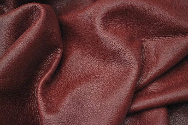 Red Thin Upholstery Leather, Furniture Leather