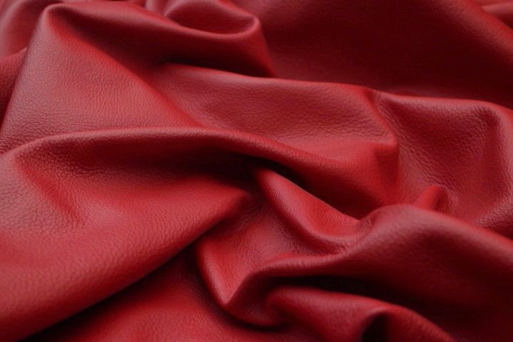 Bright Red Leather Hides//genuine Leather for Sewing //soft Double
